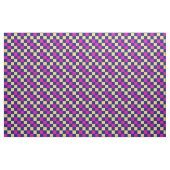 Tissu Blue Yellow Pink Checkered Pattern Design  (Yard)