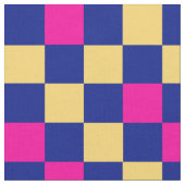 Tissu Blue Yellow Pink Checkered Pattern Design  (Fermer)