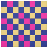 Tissu Blue Yellow Pink Checkered Pattern Design  (Échantillon)