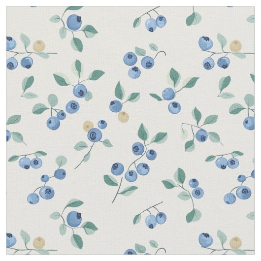 Tissu Blueberry Fields Motif de fruits (Fermer)