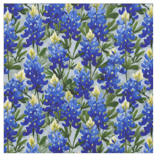 Tissu Bluebonnet de style peint