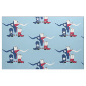 Tissu Boeuf de drapeau du Texas, bottes et casquette de (Fat Quarter)