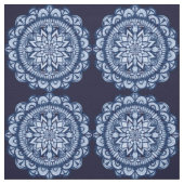 Tissu Bohemian Navy Blue Tie Dye Mandala (Échantillon)