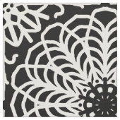 Tissu Boho Abstrait géométrique blanc noir (Fermer)