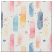 Tissu Boho Arc-en-ciel Brush Strokes & Dots (Fermer)