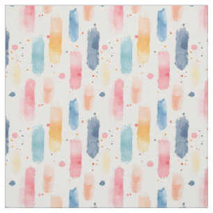 Tissu Boho Arc-en-ciel Brush Strokes & Dots
