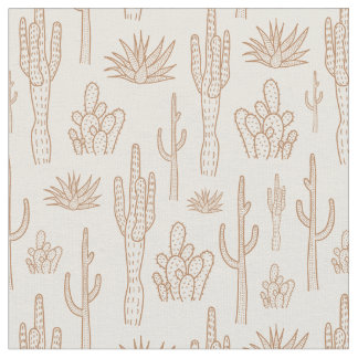 Tissu Boho Cactus Western Southern Desert Warm Neutral