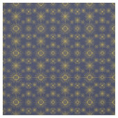 Tissu Boho Celestial Sun Stars Motif bleu (Échantillon)