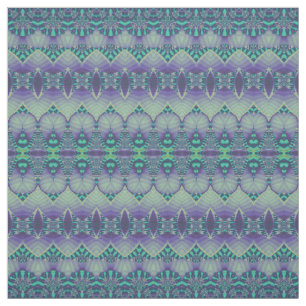 Tissu Boho Chic Turquoise Purple Motif