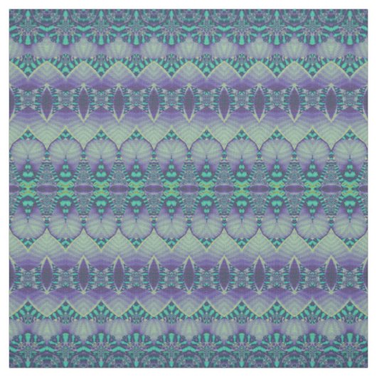 Tissu Boho Chic Turquoise Purple Motif (Échantillon)
