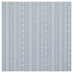 Tissu Boho Coastal Flèche Rayure Géométrique Bleu Poussi