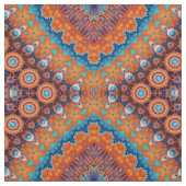 Tissu Boho Eclectique Kaleidoscopique Hip Turquoise Ochr (Échantillon)