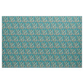 Tissu Boho Feather Motif sur Turquoise (Yard)