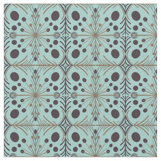 Tissu Boho flèche géométrique Motif Turquoise (Fermer)