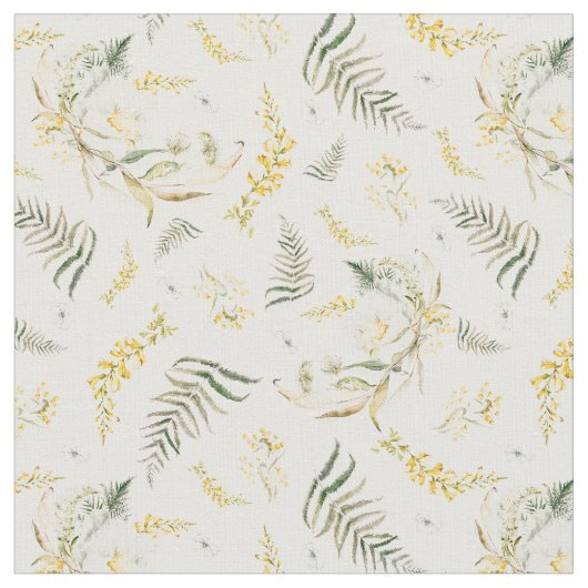 Tissu Boho Fleur sauvage de printemps (Fermer)