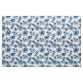 Tissu Boho Floral Classique Bleu (Yard)