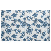 Tissu Boho Floral Classique Bleu (Fat Quarter)