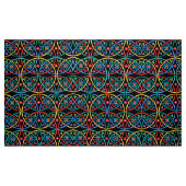 Tissu Boho flower power sur le noir (Fat Quarter)
