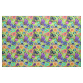 Tissu Boho Flowers sur Peridot Green (Yard)