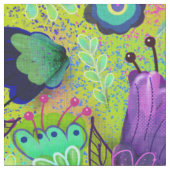 Tissu Boho Flowers sur Peridot Green (Fermer)