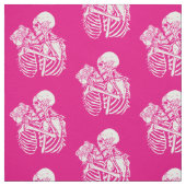 Tissu boho goth squelette amateurs valentines crâne (Échantillon)