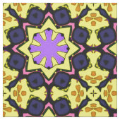 Tissu Boho jaune, violet, bleu, rose design. (Fermer)