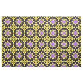 Tissu Boho jaune, violet, bleu, rose design. (Fat Quarter)