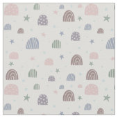 Tissu boho moderne pastel arc-en-ciel étoiles (Détail)