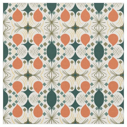 Tissu Boho Motif de diamants colorés géométriques (Fermer)