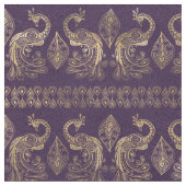 Tissu Boho Purple et Gold Peacock (Fermer)