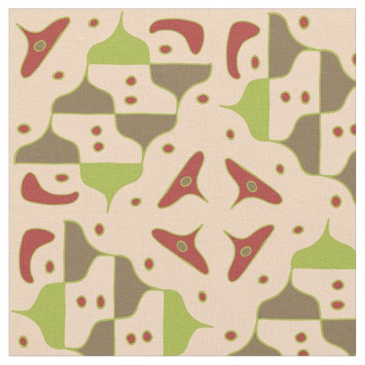 Tissu Boho Retro Moderne Graphisme (Fermer)