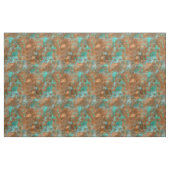 Tissu Boho Turquoise Cuivre Grunge (Yard)