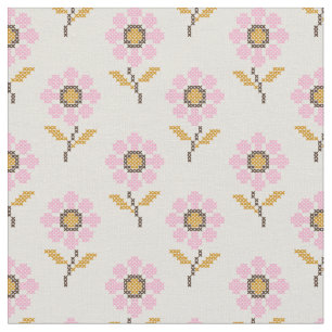 Tissu Boho Ukrainian Folk Fabric Motif