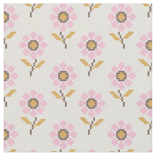 Tissu Boho Ukrainian Folk Fabric Motif (Fermer)