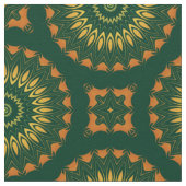 Tissu Boho vert et jaune Motif décoratif chic (Détail)