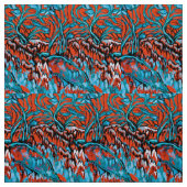 Tissu Bois colorés rouges et bleus (Échantillon)