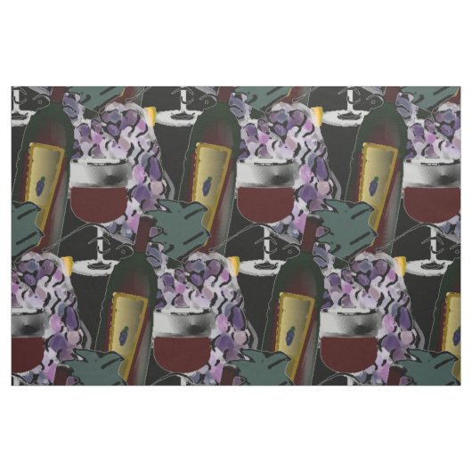 Tissu Boisson et raisins (Fat Quarter)