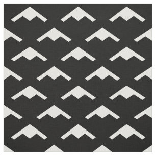 Tissu Bombe blanc B-21 Raider Stealth Motif sur noir
