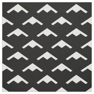 Tissu Bombe blanc B-21 Raider Stealth Motif sur noir
