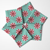 Tissu Bonbon Red Peppermint Turquoise
