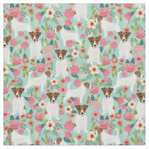 Tissu bonbon russell terrier vintage