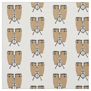 Tissu Bongo, dessin animé de batterie