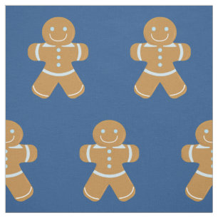 Tissu Bonhomme en pain d'épice de sourire