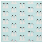 Tissu Bonhommes de neige diplômés (Échantillon)