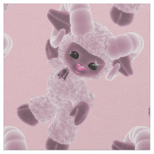Tissu Bonjour Bébé Plush Toy Ram Pays Rose