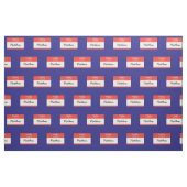 Tissu Bonjour Mon nom est l'étiquette de nom (Fat Quarter)