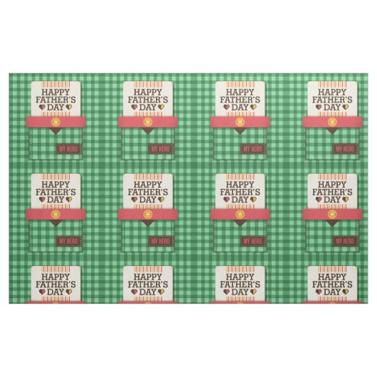 Tissu Bonne Fête des pères (Fat Quarter)