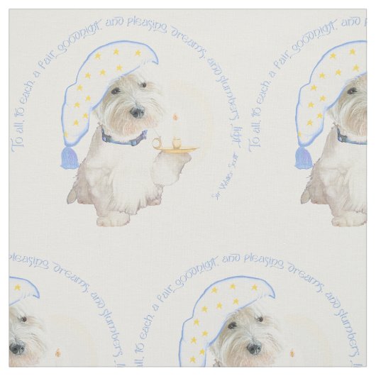 Tissu Bonne nuit Westie (Échantillon)