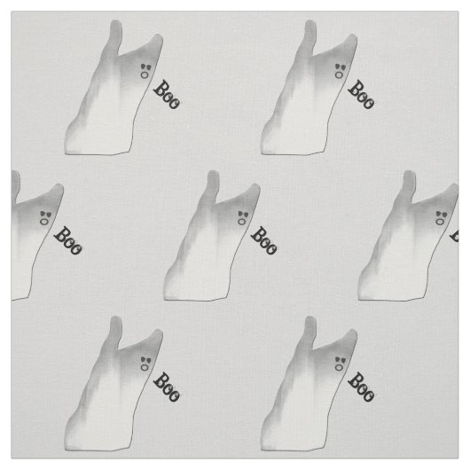 Tissu Boo fantôme blanc (Échantillon)