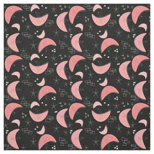 Tissu Boomerangs modernes du milieu du siècle (Échantillon)